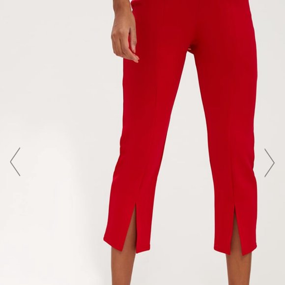 FRONT SPLIT STRAIGHT LEG PANTS - Picture 3 of 5